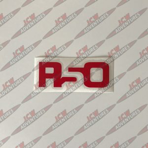 R50 Model Designation Red Vinyl Sticker - JCW Adventures ©