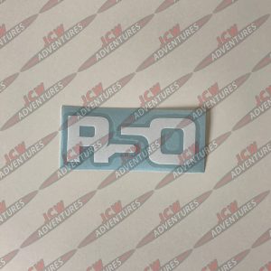 R50 Model Designation White Vinyl Sticker - JCW Adventures ©
