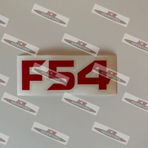 F54 Model Designation Red Vinyl Sticker - JCW Adventures ©