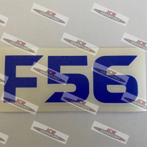 F56 Model Designation Blue Vinyl Sticker - JCW Adventures ©