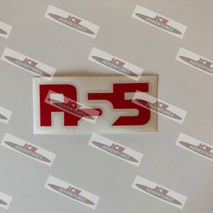 R55 Model Designation Red Vinyl Sticker - JCW Adventures ©