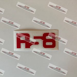 R58 Model Designation Red Vinyl Sticker - JCW Adventures ©